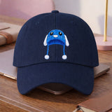 Cute Blue Bunny Hat, Human Rights Protest Cap, Protect Immigrants Hat, Cartoon Animal Dad Cap, Social Justice Gift