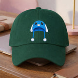 Cute Blue Bunny Hat, Human Rights Protest Cap, Protect Immigrants Hat, Cartoon Animal Dad Cap, Social Justice Gift
