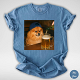 Funny Pomeranian Beer Shirt - Silly Dog Meme Tee