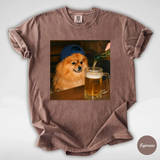 Funny Pomeranian Beer Shirt - Silly Dog Meme Tee