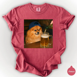 Funny Pomeranian Beer Shirt - Silly Dog Meme Tee