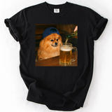 Funny Pomeranian Beer Shirt - Silly Dog Meme Tee
