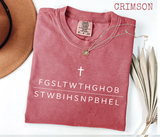 For God So Loved John 316 Bible Verse Graphic Tee FGSLTWTHGOB Shirt Christian Acronym Shirt Faith Religious Gift Church Worship Leader Tee