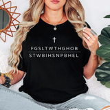 For God So Loved John 316 Bible Verse Graphic Tee FGSLTWTHGOB Shirt Christian Acronym Shirt Faith Religious Gift Church Worship Leader Tee