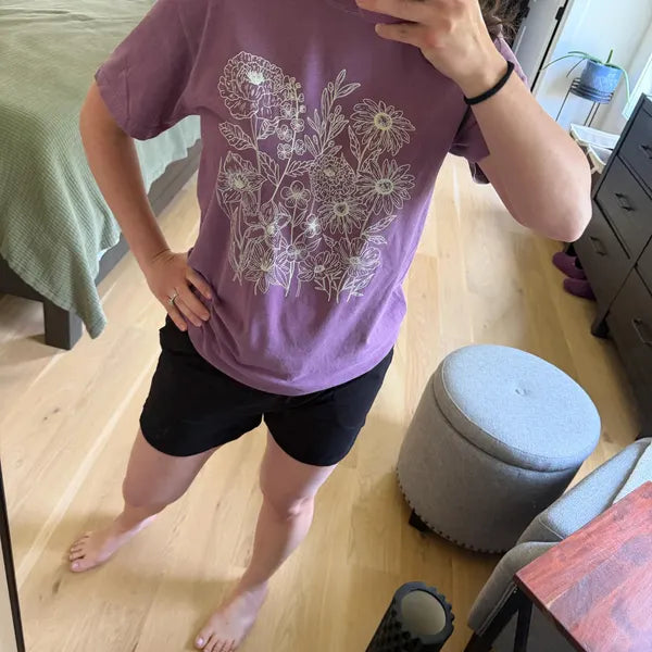 Vintage Pressed Flowers Shirt - Boho Cottagecore Botanical Floral Tee