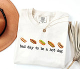Comfort Colors® Bad Day to Be a Hot Dog Shirt - Funny Retro Hotdog Tee - 4th of July BBQ Shirt - Summer Cookout Graphic T-Shirt - Memorial Day Labor Day Tee