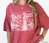 Comfort Colors® Support Wildlife Raise Boys Shirt - Funny Mama Bear Graphic Tee - Outdoor Family Nature Lover Gift