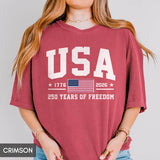 250 Years of Freedom Shirt - 1776-2026 Patriotic USA Anniversary Tee