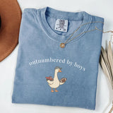 Comfort Colors® Funny Boy Mom Goose Shirt - Outnumbered By Boys Tee - Cute Mother's Day Gift for Boy Mama