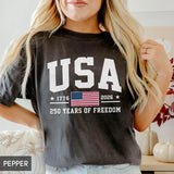 250 Years of Freedom Shirt - 1776-2026 Patriotic USA Anniversary Tee