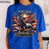 America 250th Anniversary America Patriotic Shirt, USA 250 Years Shirt, Bald Eagle American Tee
