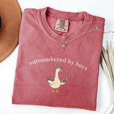 Funny Outnumbered By Boys Shirt - Silly Goose Boy Mom Graphic Tee