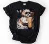 Funny Shih Tzu Drinking Iced Coffee Shirt - Cute Dog Lover Graphic Tee