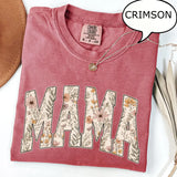 Comfort Colors Vintage Floral Mama T-Shirt, Retro Spring Mom Tee