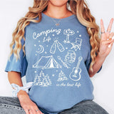 Comfort Colors® Camping Life Shirt, Camping Shirt Women, Outdoor Adventure Shirt, Campfire Shirt, Hiking Shirt, Nature Lover Gift