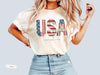 Comfort Colors® 4th of July Shirt, FAUX Patchwork USA Shirt, Retro American Shirt, Patriotic Shirt