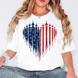 Comfort Colors® Patriotic Shirt, 4th Of July Shirt For Women, American Flag Heart Tee, USA Freedom Graphic T Shirt, Memorial Day Gift