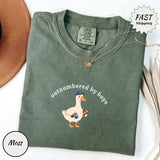 Funny Outnumbered by Boys Goose Shirt - Silly Boy Mom Graphic Tee