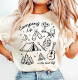 Comfort Colors® Camping Life Shirt, Camping Shirt Women, Outdoor Adventure Shirt, Campfire Shirt, Hiking Shirt, Nature Lover Gift