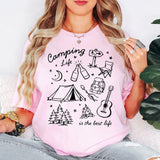 Comfort Colors® Camping Life Shirt, Camping Shirt Women, Outdoor Adventure Shirt, Campfire Shirt, Hiking Shirt, Nature Lover Gift