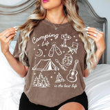 Comfort Colors® Camping Life Shirt, Camping Shirt Women, Outdoor Adventure Shirt, Campfire Shirt, Hiking Shirt, Nature Lover Gift