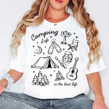 Comfort Colors® Camping Life Shirt, Camping Shirt Women, Outdoor Adventure Shirt, Campfire Shirt, Hiking Shirt, Nature Lover Gift