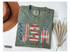 Comfort Colors® 4th of July Shirt, FAUX Patchwork USA Shirt, Retro American Shirt, Patriotic Shirt