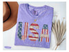 Comfort Colors® 4th of July Shirt, FAUX Patchwork USA Shirt, Retro American Shirt, Patriotic Shirt