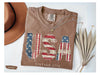 Comfort Colors® 4th of July Shirt, FAUX Patchwork USA Shirt, Retro American Shirt, Patriotic Shirt