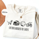 Comfort Colors® Funny Mama Shirt, Outnumbered By Boys T-Shirt, Mother's Day Gift For Her, Mom Shirt