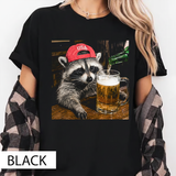 Funny Raccoon Beer Shirt - USA Patriotic Party Tee