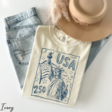 Statue of Liberty USA 250 Shirt - Vintage Patriotic Tee
