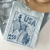 Statue of Liberty USA 250 Shirt - Vintage Patriotic Tee